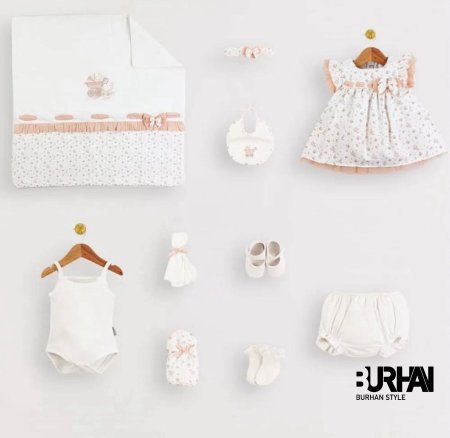 مجموعة فستان بيبي مكون من 10 قطع