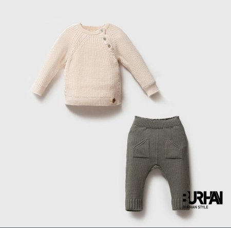 طقم قطعتين صوف ناعم